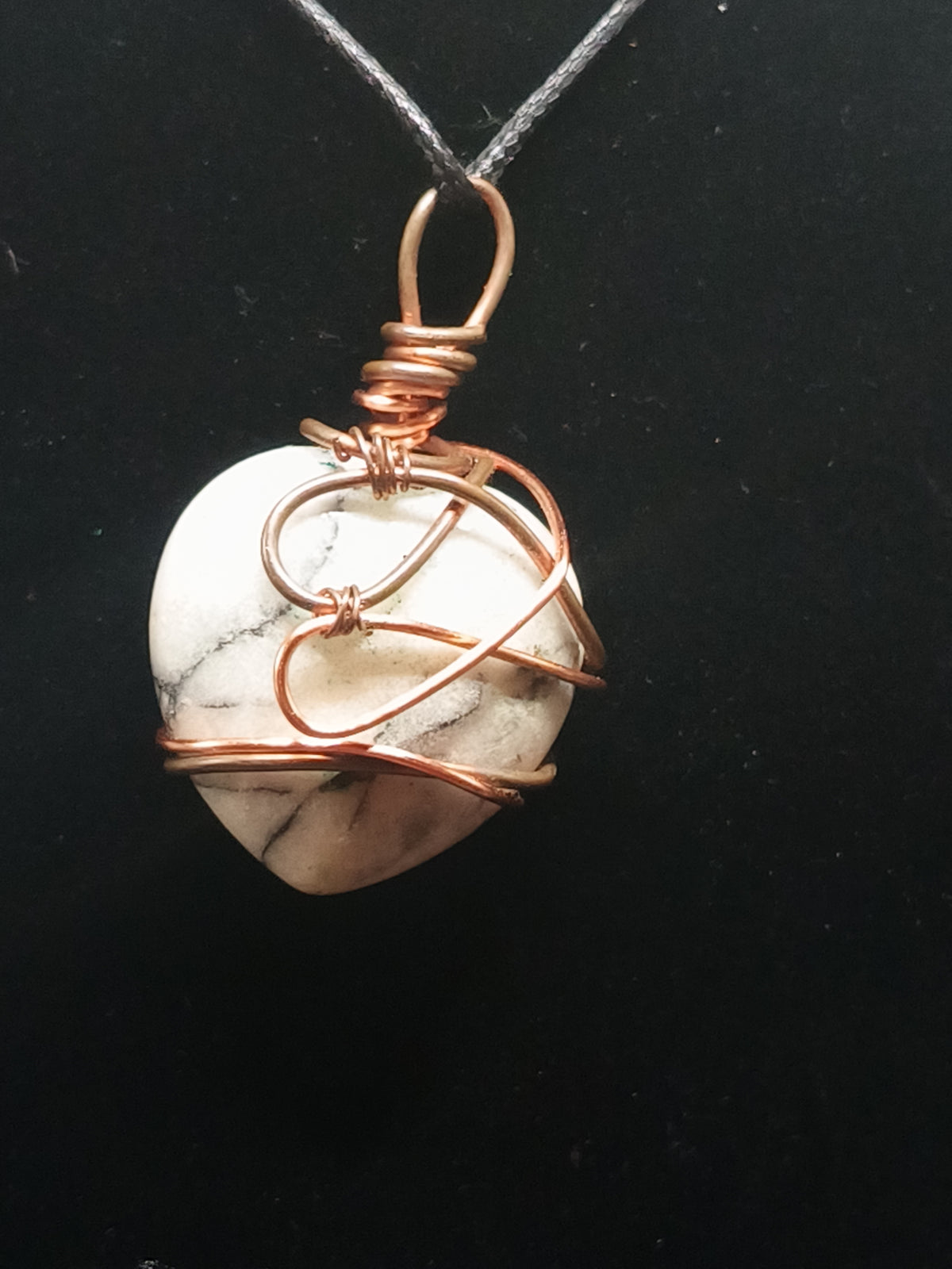 Hand-Wrapped Howlite Pendant